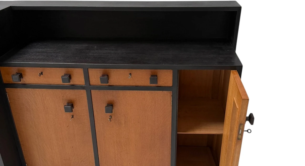 Oak Modernist Art Deco Sideboard or Credenza by Cor Alons, 1927